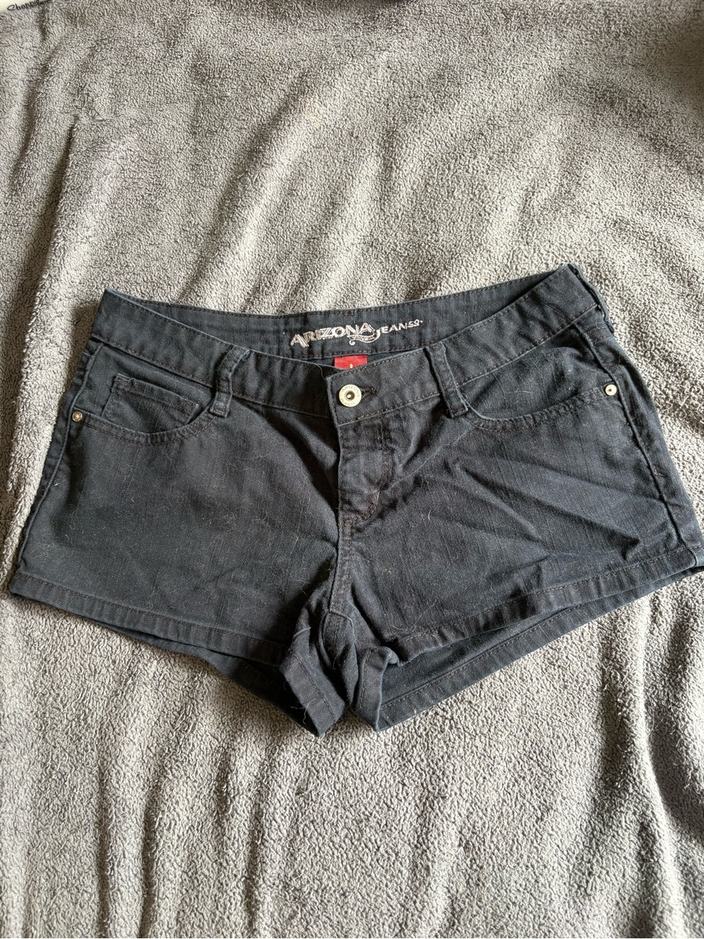 Arizona Jean Company Black Denim Short Shorts